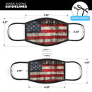 American Distressed Flag Panel - Made in USA Mouth Mask Unisex Anti-Dust Cotton Blend Reusable & Washable Face Mask - Adult or Child Size