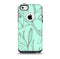 The Teal & Brown Thin Flower Pattern Skin for the iPhone 5c OtterBox Commuter Case