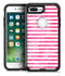 the Grungy Pink Watercolor with Horizontal Lines - iPhone 7 or 7 Plus Commuter Case Skin Kit