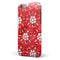 the Red WAtercolor Floral Pedals iPhone 6/6s or 6/6s Plus 2-Piece Hybrid INK-Fuzed Case